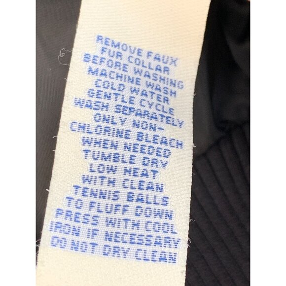 Women's Ralph Lauren Polo, Black Puffer Jacket with Faux Fur Hood - Picture 11 of 12